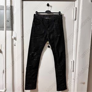Dior Vintage Distressed Waxed Jeans